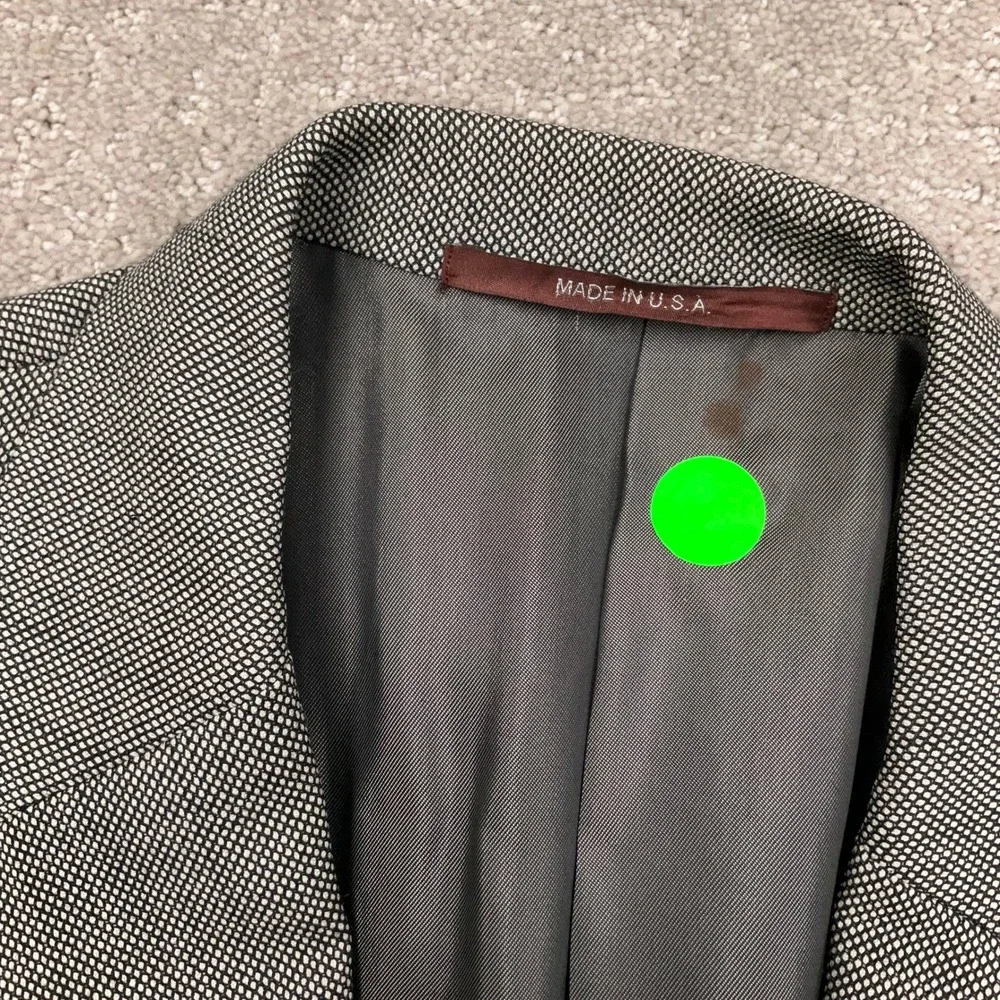 Hickey Freeman Blazer Mens 40R Gray  Birdseye Worsted Wool 2-Button VTG USA